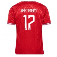 Camiseta Dinamarca Victor Kristiansen #17 Primera Equipación Eurocopa 2024 manga corta